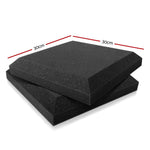 40pcs Studio Acoustic Foam Sound Absorption Proofing Panels 30x30cm Black Flat