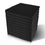 60pcs Studio Acoustic Foam Sound Absorption Proofing Panels 50x50cm Black Eggshell 