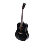 ALPHA 41 Inch Wooden Acoustic Guitar with Accessories set Black