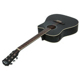 Alpha 41 Inch Electric Acoustic Guitar Wooden Classical Full Size EQ Bass Black"