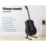 ALPHA Folding Acoustic Guitar Stand Bass Floor Rack Holder Accessories Pack