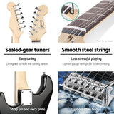 ALPHA Electric Guitar Black and Blue with Carry Bag