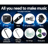 ALPHA Electric Guitar Black and Blue with Carry Bag